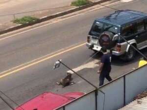 Captan a un hombre arrastrando a un perro con su camioneta en Villarrica - Nacionales - ABC Color