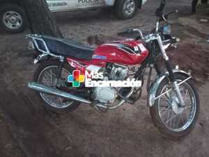 Policía recupera motocicleta hurtada en el centro de Encarnación