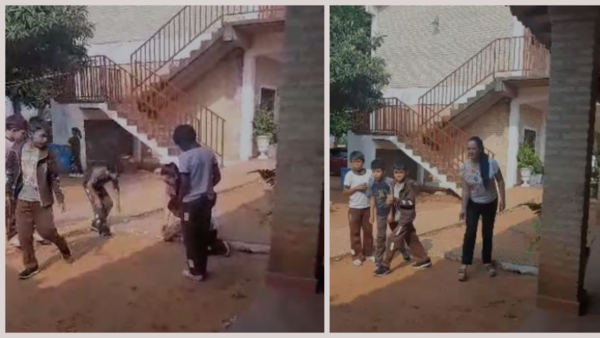 Yaguarón: Profe se puso a jugar balita con sus alumnos en el recreo