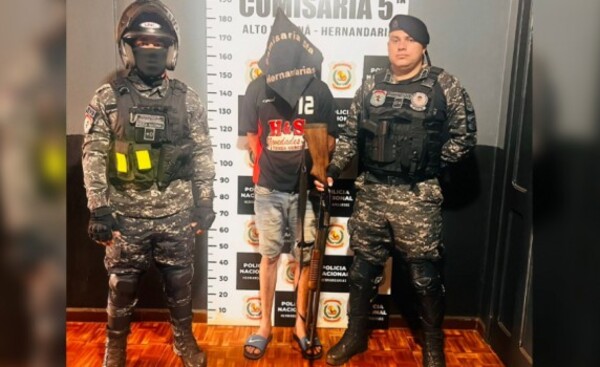 Aprehenden a un delincuente y recuperan escopeta hurtada