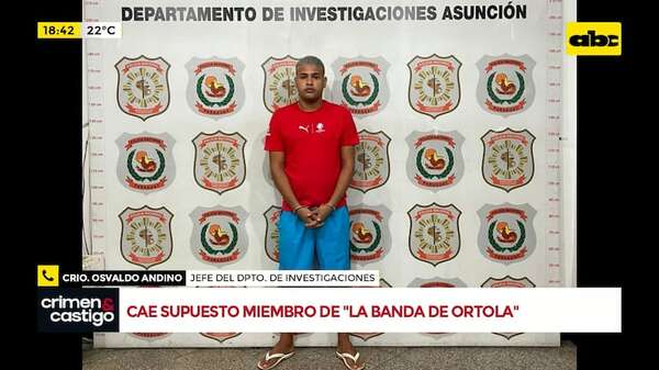 Cae miembro de “La Banda de Órtola”: sería quien disparó a un policía con su propia arma - Crimen y castigo - ABC Color