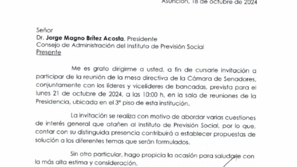 Senado convoca el lunes al titular del IPS por caso ueno