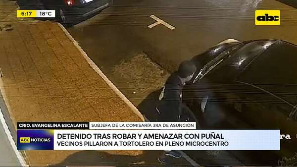 Video: un hombre fue detenido tras robar y amenazar con puñal - ABC Noticias - ABC Color