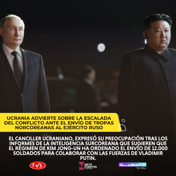 UCRANIA ADVIERTE SOBRE LA ESCALADA DEL CONFLICTO ANTE EL ENVÍO DE TROPAS NORCOREANAS AL EJÉRCITO RUSO - TVS