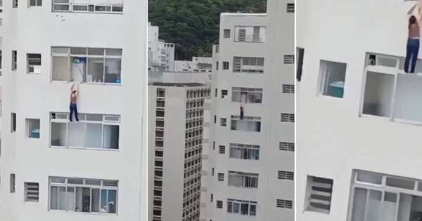 Diario HOY | VIDEO| Mujer lucha por no caer del piso 16, mientras limpia una ventana