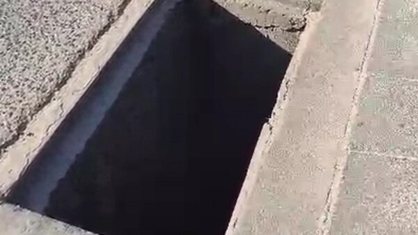 Enorme hueco en la avenida Madame Lynch pone en peligro a peatones y conductores