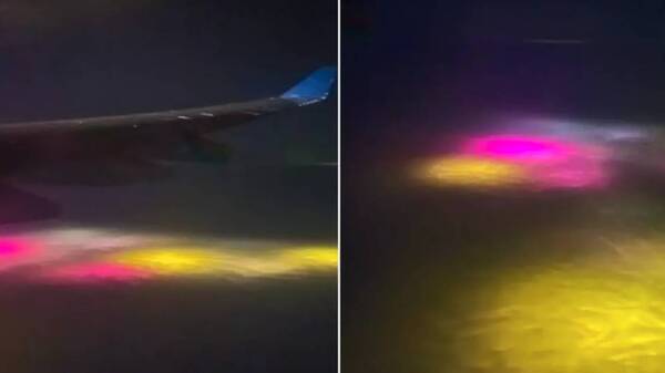 ¿Y esas luces? Durante un vuelo nocturno, un pasajero captó imágenes que aún no tienen explicación