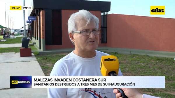 Costanera Sur: malezas, sanitarios destruidos y vacas sueltas, a tres meses de su inauguración - ABC Noticias - ABC Color