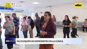 Clínica 12 de Junio: pacientes se quejan por pocos espirómetros  - ABC Noticias - ABC Color
