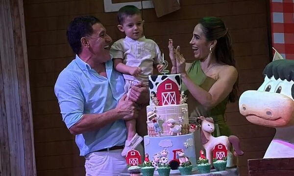El Colorado Gamarra y Majo le festejaron su cumple a su peque