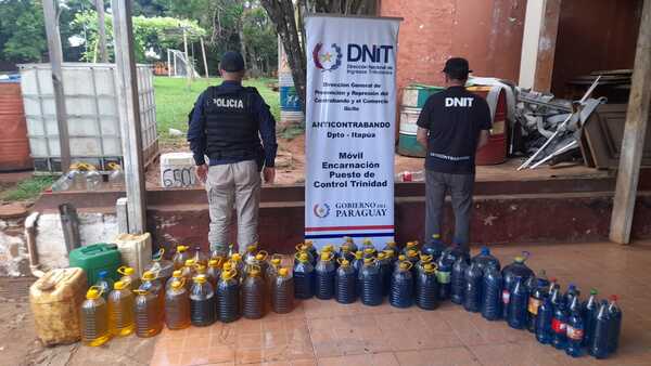Incautan más de 300 litros de combustible en operativos contra el comercio ilícito en Encarnación