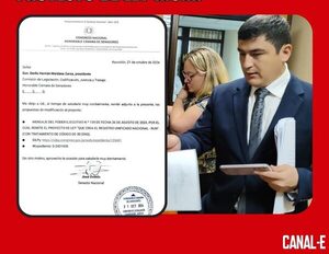 SEN. JOSÉ OVIEDO ENTREGA MODIFICACIONES AL PROYECTO DE LEY RUN