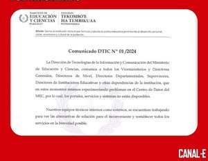 MEC COMUNICA QUE EL DATA CENTER FUE HACKEADO