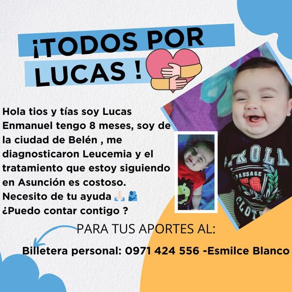 Detectan leucemia en bebé de 8 meses y piden ayuda a la ciudadanía