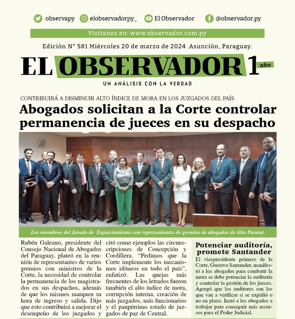Ministros prometieron fortalecer control a jueces, pero no cumplieron