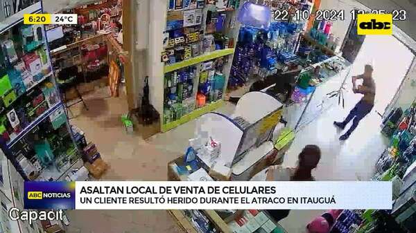 Itauguá: asaltan local de venta de celulares y dejan un herido - ABC Noticias - ABC Color