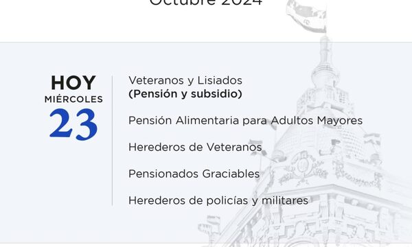 Esta tarde cobran veteranos, pensionados y adultos mayores