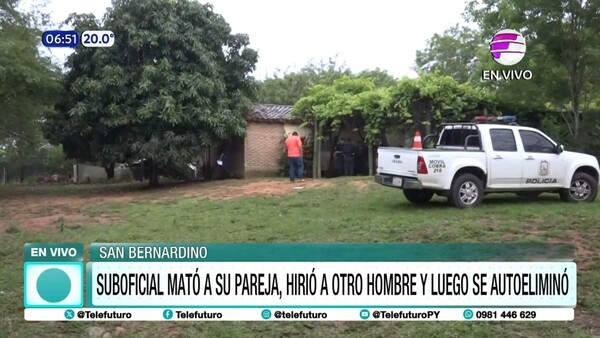 Suboficial mató a su pareja, hirió a otro hombre y luego se suicidó