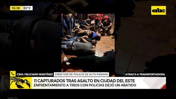 Un abatido y 10 detenidos tras asalto y balacera en Ciudad del Este - ABC Noticias - ABC Color