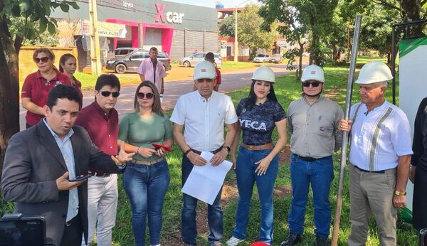 ANDE inicia obras para iluminar conocida avenida de Hernandarias