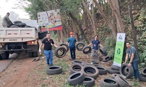 Itaipu recolecta más de 600 neumáticos en Hernandarias