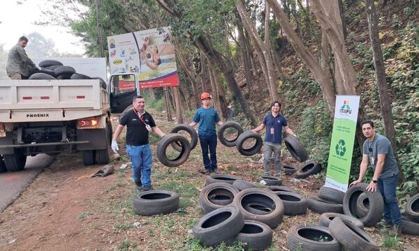 Itaipu recolecta más de 600 neumáticos en Hernandarias
