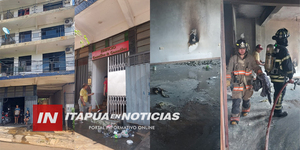 SE REGISTRÓ UN PRINCIPIO DE INCENDIO EN UNA VIVIENDA CÉNTRICA DE ENCARNACIÓN - Itapúa Noticias