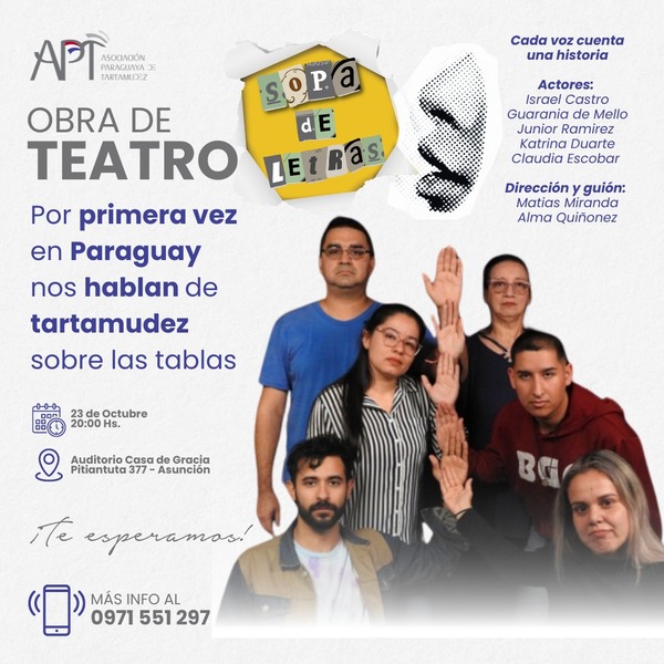 Obra "Sopa de Letras" buscará contar vivencias de personas tartamudas - 1000 Noticias