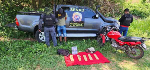 SENAD detiene a delivery de drogas con paquetes de marihuana en Horqueta