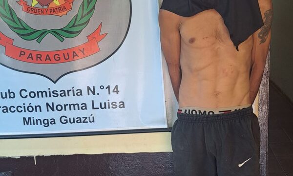 Aprehenden a sujeto por robo agravado y hurto en Minga Guazú