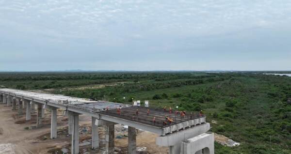 Obras del Puente de la Bioceánica presentan óptimo progreso
