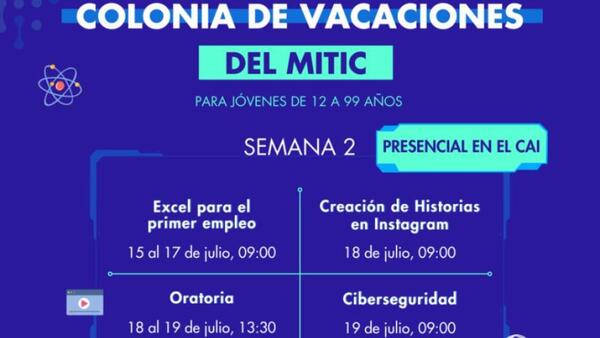 MITIC invita a aprovechar las vacaciones de invierno con cursos gratuitos de tecnología