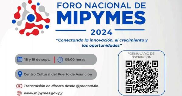 Foro Nacional de Mipymes 2024 se realizará el 18 y 19 de setiembre