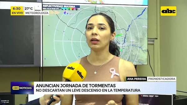 Meteorología: anuncian tormentas y leve descenso de la temperatura - ABC Noticias - ABC Color
