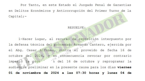 Preliminar para exfiscales Hugo Volpe y Armando Cantero es reprogramado para noviembre