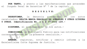 Juez aplica principio “non bis in idem” para desestimar denuncia al condenado Ramón González Daher