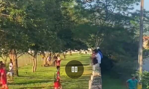 (VIDEO) ¡Peloteros persguieron a hincha que les estaba bajando la caña!
