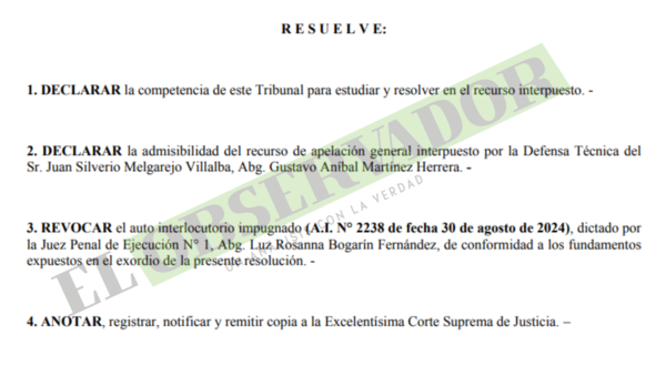 Cámara revoca rechazo a libertad condicional a comisario que compurgó su pena