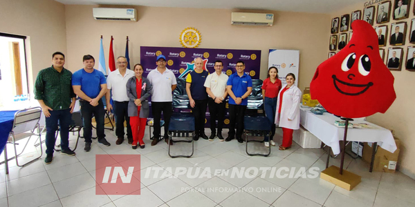ROTARY CLUB ENCARNACIÓN SE UNE A CAMPAÑA DE DONACIÓN DE SANGRE PARA ABASTECER AL HEMOCENTRO - Itapúa Noticias
