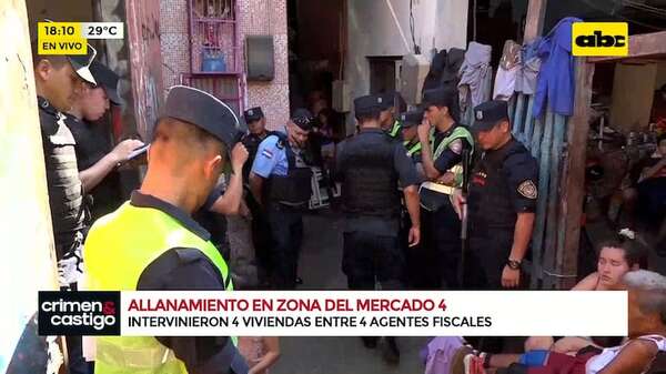 Policías allanan viviendas en Añaretã'i: incautaron drogas y dinero en efectivo - Crimen y castigo - ABC Color