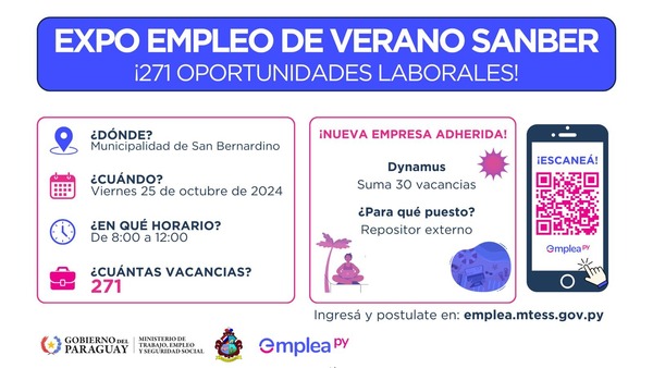“Expo Empleo de Verano Sanber” abre hoy más de 300 oportunidades laborales - ADN Digital