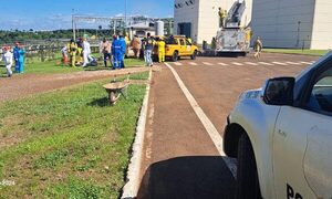 Simulacro de evacuación en Minga Guazú