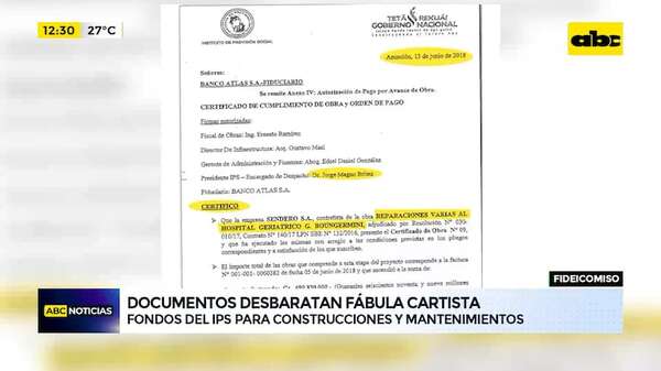 Fideicomisos del IPS: documentos sepultan fábula del cartismo - ABC Noticias - ABC Color