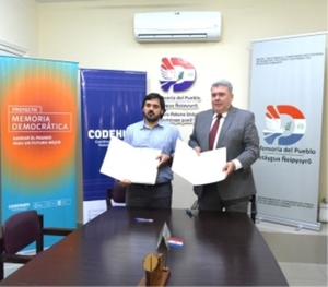 Firma del Convenio Marco de Cooperación entre la Defensoría del Pueblo y CODEHUPY.