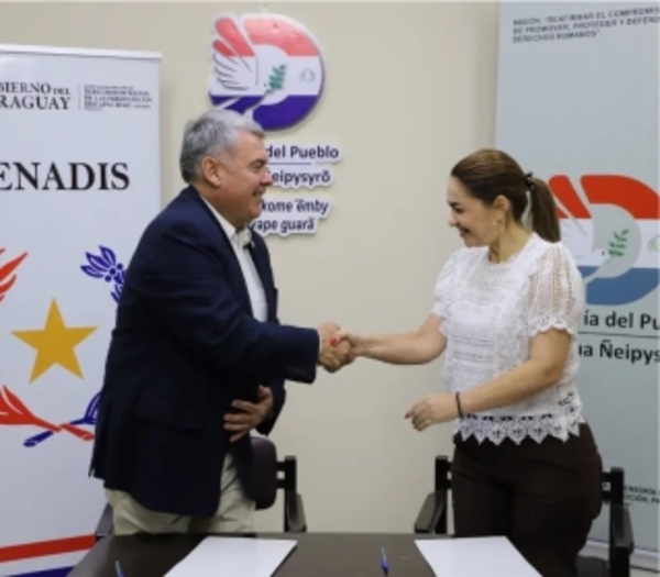 Firma de convenio marco de cooperación entre la Defensoría del Pueblo y la Senadis.