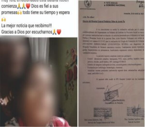 Gestiones a favor de una niña a fin de acceder a una compleja operación.