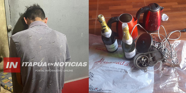 APREHENDEN A JOVEN EN FLAGRANTE ACTO DE HURTO EN CAMBYRETÁ - Itapúa Noticias