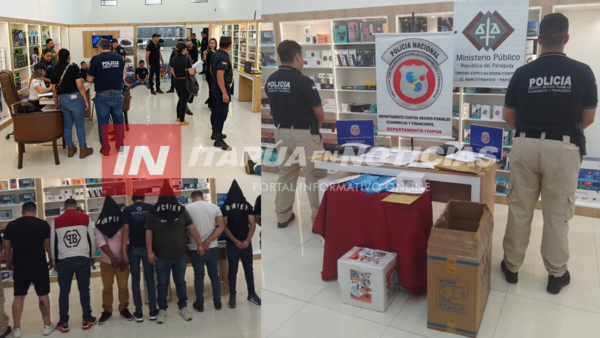 ALLANARON UN LOCAL POR SUP. MEGAESTAFA Y DETUVIERON A 7 PERSONAS - Itapúa Noticias