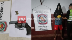 POLICÍA DETUVO A UN HOMBRE ARMADO Y CON ANTECEDENTES EN ENCARNACIÓN  - Itapúa Noticias