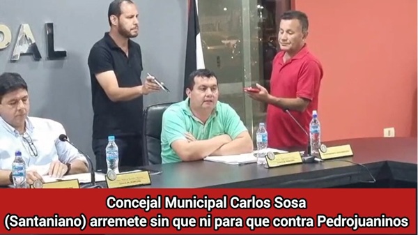 Concejal municipal de Santani se pasa de cretino y arremete contra Pedro Juan Caballero